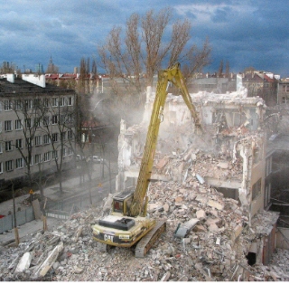 Archiwalne zdjęcie z budowy — faza I