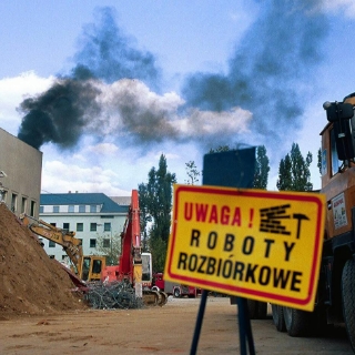 Archiwalne zdjęcie z budowy — faza II